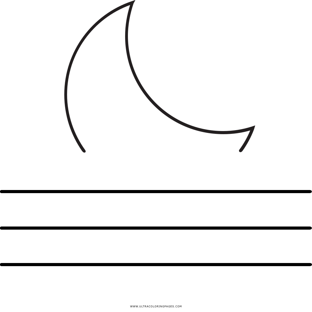 moon rise Coloring Page