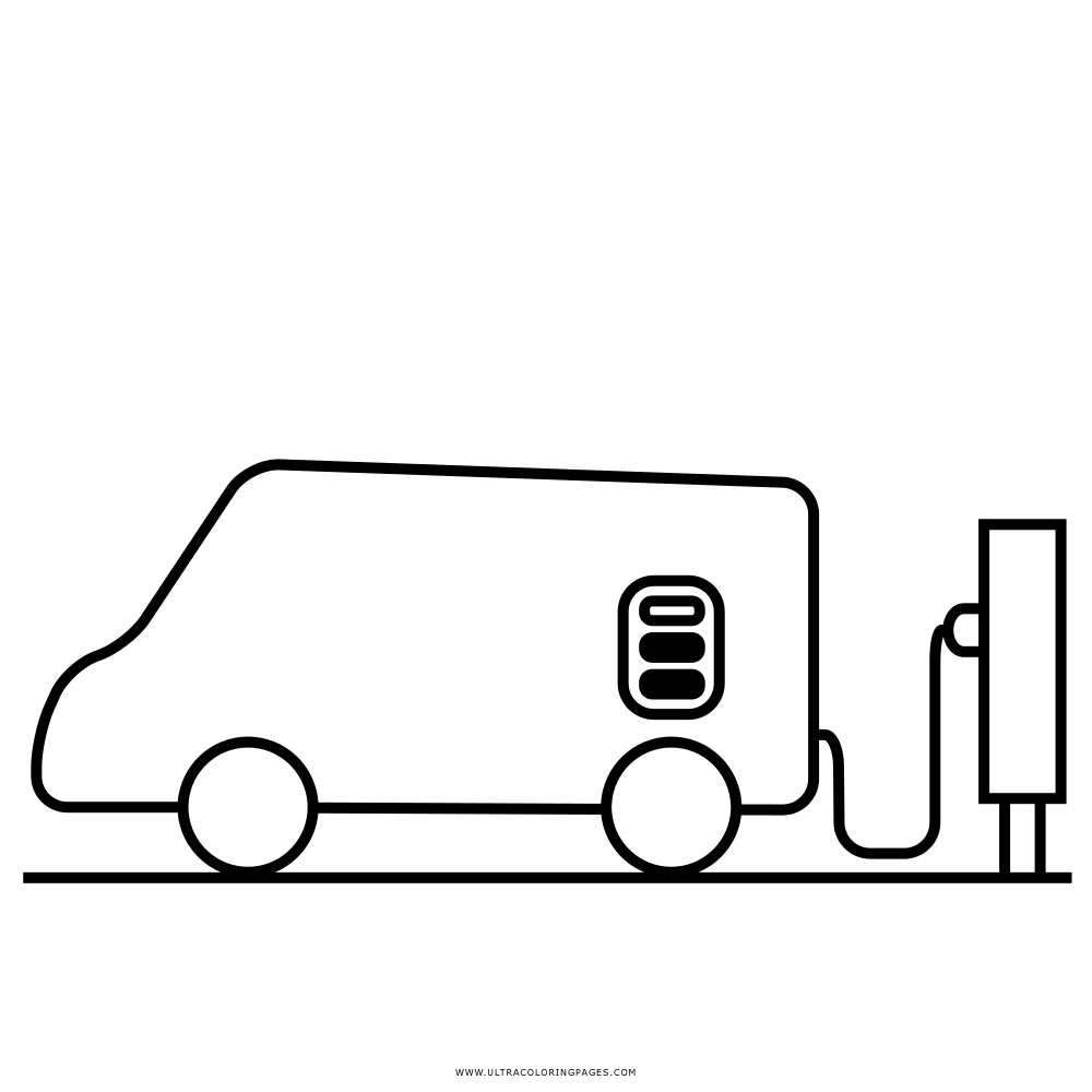 electric van Coloring Page