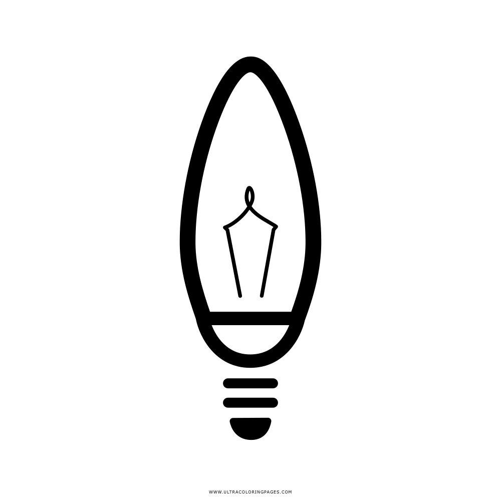 candelabra light bulb Coloring Page