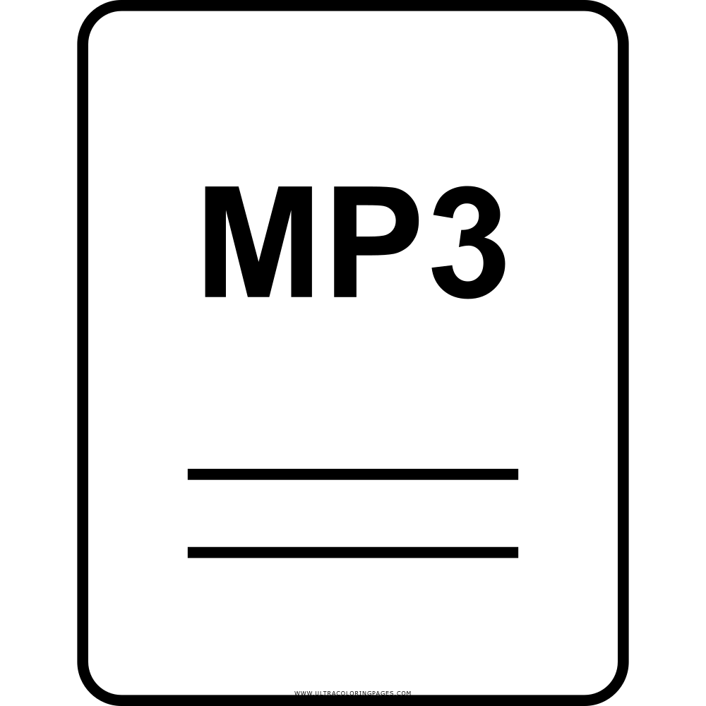 mp3 Coloring Page
